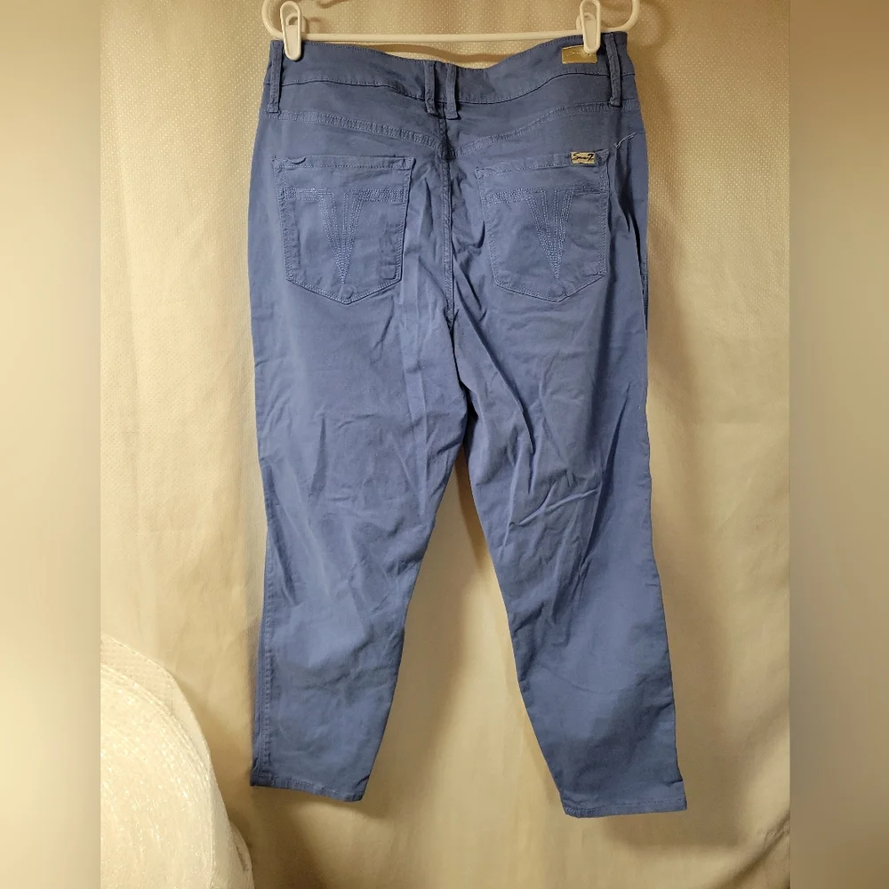 Seven7 High Rise Skinny Crop Ladies‎ Pants Skin-Fit Denim Size 16